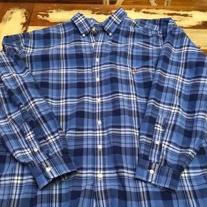Ralph Lauren blue plaid oxford 3X